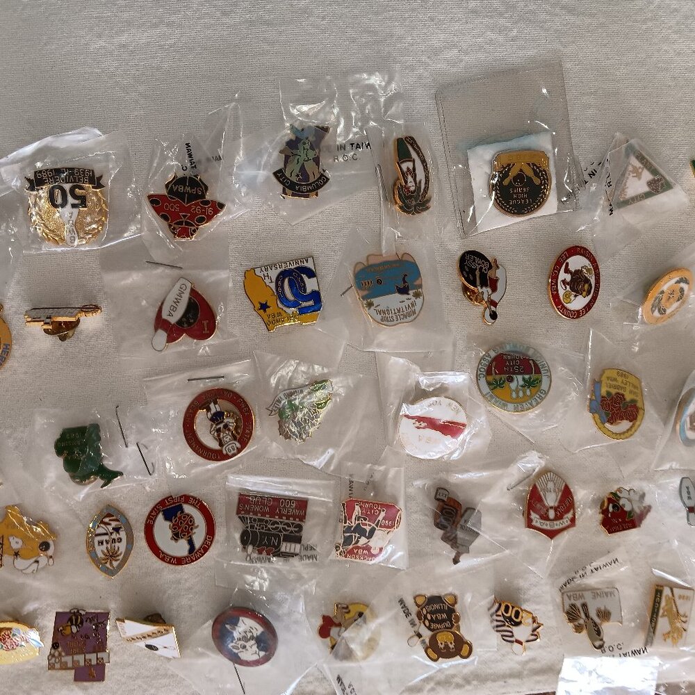LOT OF 43 VINTAGE W.B.A. LAPEL PINS